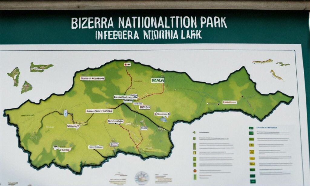 Mapa biebrzańskiego parku narodowego